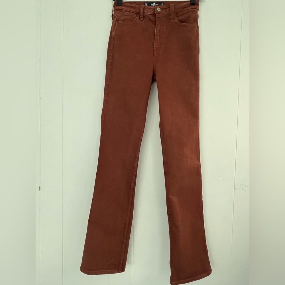 Hollister Ultra High-Rise Boot Brown Denim Jeans Waist 26 Length 32 Size 3R